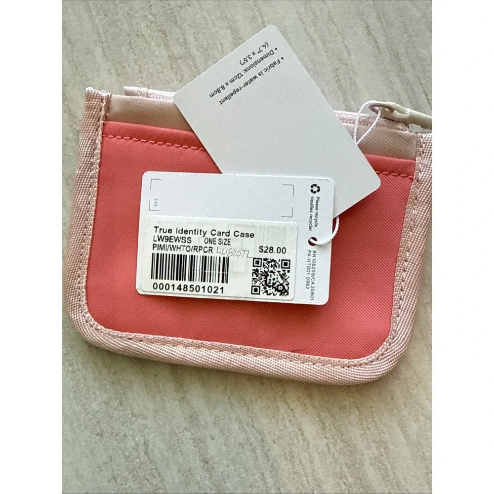Lululemon True Identity Card Case Pink Mist/White Opal/Raspberry Cream NWT - Picture 3 of 3